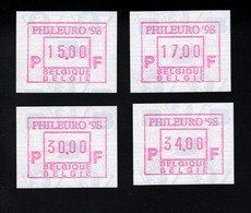 1722454204 1998 (XX) OCB ATM 96  POSTFRIS MINT NEVER HINGED - SET 15 - 17 - 30  - 34 - PHILEURO '98 - Mint