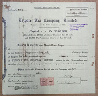 INDIA 1951 TEZPORE TEA COMPANY LIMITED, TEA ESTATE, TEA GARDEN....SHARE CERTIFICATE - Landwirtschaft