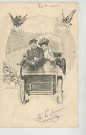 Illustrateur SCOLIK CHARLES , WIEN - Jolie Carte Fantaisie Viennoise Couple Dans Automobile  - N° 730 - Scolik, Charles