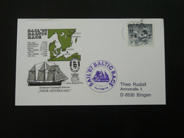 Lettre Cover Voyage Bateau Thor Heyerdahl Ship Boat Sail Baltic Race Suede Sweden 1987 (ex 3) - Brieven En Documenten