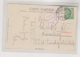LUXEMBOURG E 1915 Nice Postcard To Germany - 1907-24 Ecusson