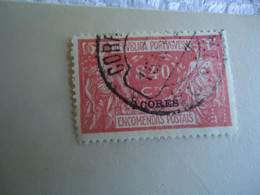 AZORES PORTUGAL  USED  STAMPS   PARCEL    OVERPRINT   WITH POSTMARK - Other & Unclassified