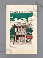 #VP90 - Théâtre Des Variétés 1956 - Paris Galant - PUB Caron SNCF Air France ... - Programme