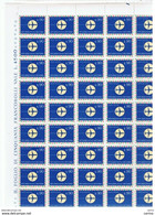 REPUBBLICA:  1965  POSTA  AEREA  NOTTURNA  - S. CPL. £. 40  FGL. 40 + £. 90 FGL. 50  N. -  SASS. 1009/10 - Full Sheets