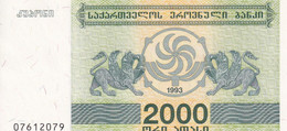 BILLETE DE GEORGIA DE 2000 LARIS DEL AÑO 1993 SIN CIRCULAR (UNC) (BANKNOTE) - Georgien