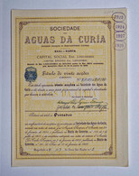 PORTUGAL-ANADIA-CURIA-Sociedade Das Aguas Da Curia-Titulo De Vinte Acções  Nº218101 A 218120 - 1923 - Water