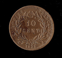 COLONIES GENERALES - 10 CTS CHARLES X 1828 A - TTB - Französische Kolonien (1817-1844)