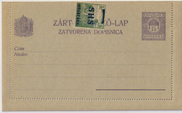 HONGRIE / HUNGARY / YOUGOSLAVIE - 1917 Mi.K32 15 Kr Kartenbrief - Neuve / Mint - Entiers Postaux