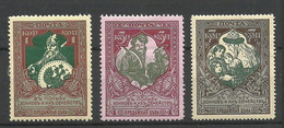 RUSSLAND RUSSIA 1914 Michel 99 - 101 * - Nuovi