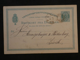 BO15 DANEMARK   BELLE CARTE LETTRE  1879 COPENHAGUE  A LINKS +AFFR. INTERESSANT + - Interi Postali