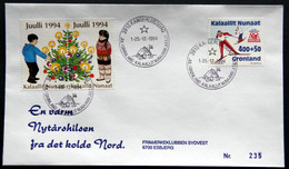 Greenland 1994 Cover  Minr.243  KANGERLUSSUA   (lot  1424 ) - Covers & Documents