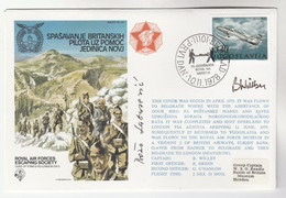 1978 SIGNED By WWII Hero LAZAREVIC & Pilot SPECIAL WWII Anniv FLIGHT COVER YUGOSLAVIA To GB Concorde Aviation - Briefe U. Dokumente