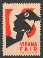 HERMES Greek Mythology Wiener MESSE Austria Wien Vienna Autumn Exhibition Fair CINDERELLA LABEL VIGNETTE 1935 - Mythologie