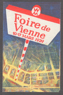 FRANCE French LANGUAGE City Map Of Vienna Street Austria Wien Exhibition Fair CINDERELLA LABEL VIGNETTE 1929 - Nuovi