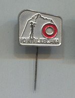 Alpinism Mountaineering - PD Radio & Television Ljubljana Slovenia, Vintage Pin Badge Abzeichen - Alpinisme