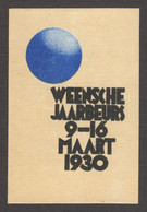 Netherlands DUTCH LANGUAGE MESSE Austria Wien Vienna Exhibition Spring March Fair CINDERELLA LABEL VIGNETTE 1930 - Altri & Non Classificati