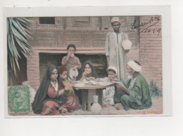 Antike Postkarte ÄGYPTEN NATIVE DINNER VON 1907 - Dessouk