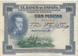 CRBS0262 BILLETE ESPAÑA 100 PESETAS 1925 RESELLO MBC+ - 100 Pesetas