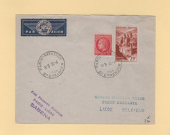 Paris Liege - 1948 - Par Premier Service Paris Liege Sabena - Paris Aviation Service Etranger - 1927-1959 Brieven & Documenten