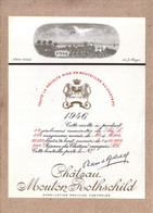 GIRONDE - PAUILLAC - VIN DE BORDEAUX - ETIQUETTE DE VIN - CHÂTEAU MOUTON ROTHSCHILD 1946 DESSIN LAVIS INEDIT DE J. HUGO - Bordeaux