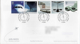 GREAT BRITAIN 2002 50th Anniversary Of Passenger Jet Aviation FDC - 2001-10 Ediciones Decimales