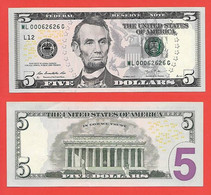 Mega Top-Rarität ! RADAR-Note: 5 US-Dollar [2013] > ML00062626G < Niedrige Seriennummer {$003-RDR5} - National Currency