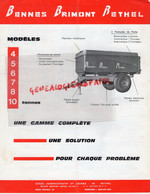 08-RETHEL- RARE PUBLICITE BENNES BRIMONT- AGRICULTURE CONSTRUCTIONS METALLIQUES -SEMI REMORQUE A BENNE EPANDEUR - Landbouw