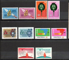 Nations-Unis - New-York YT 227-236 Année Complète 1973 Neuf Sans Charnière - XX - MNH - Ungebraucht