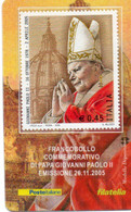 VATICANO      TESSERA    TELEFONICA    CON   FRANCOBOLLO   PAPA   GIOVANNI   PAOLO  II - Covers & Documents