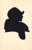 Silhouette - Femme De Profil - Découpage - Carte Postale Ancienne - Silueta