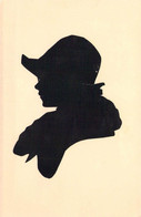 Silhouette - Femme De Profil - Découpage - Carte Postale Ancienne - Silueta