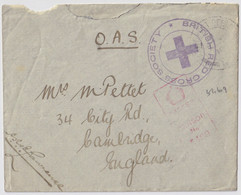 GREAT BRITAIN - 1918 "BRITISH RED CROSS SOCIETY" Mark On OAS Cover To Cambridge - Lettres & Documents