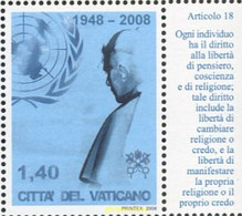 688549 MNH VATICANO 2008 VISITA DEL PAPA BENEDICTO XVI A LA ONU - Gebruikt