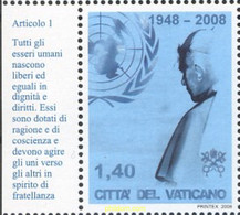 688547 MNH VATICANO 2008 VISITA DEL PAPA BENEDICTO XVI A LA ONU - Gebruikt