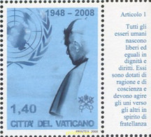 688550 MNH VATICANO 2008 VISITA DEL PAPA BENEDICTO XVI A LA ONU - Usati