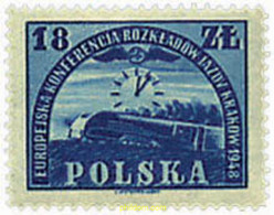 57104 MNH POLONIA 1948 CONFERENCIA EUROPEA DE HORARIOS FERROVIARIOS - Zonder Classificatie