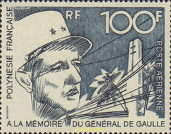 580278 MNH POLINESIA FRANCESA 1972 A LA MEMORIA DEL GENERAL DE GAULLE - Oblitérés