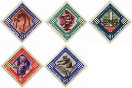 236132 HINGED UNION SOVIETICA 1957 3 JUEGOS DEPORTIVOS DE LA JUVENTUD - Colecciones