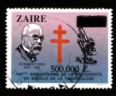 Zaïre Tp De 1994 - 100 Ans De La Découverte Du Bacille De La Tuberculose Par Le Dr. Robert Koch - Y&T N° 1409 Obli (0) - Gebruikt