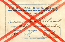 Carte De Membre - Stade Maubourguetois - P. Duhamel - Rugby Maubourget - Cartes De Membre