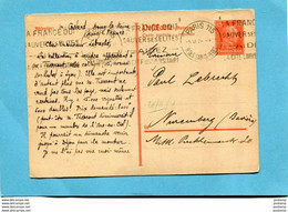 Carte  Entier Postal"  ALLEMAND 15 Pf  -E KANT-cad Bourg La Reine 3.6-1928-verso Recto Cad 5-6 +flamme 1928 - Covers & Documents