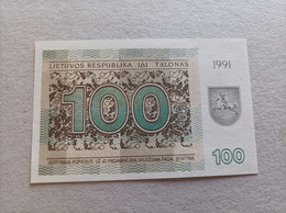 Billete De Lituania De 100 Talonas, Año 1991, UNC - Litauen