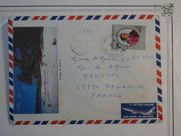 AM 25 POLYNESIE   BELLE LETTRE   1980 PAPEETE A PELLEGRUE FRANCE+POMATRé+AFFRANCH.PLAISANT + - Covers & Documents