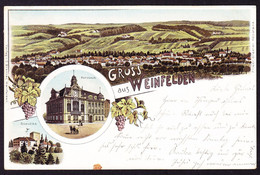 1900 Gelaufene Litho-AK: Gruss Aus Weinfelden. Kleiner Fleck Unten, Kleiner Einriss Mitte Rechts. UPU Marke - Weinfelden