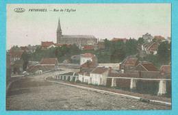 * Paturages - Colfontaine (Hainaut - La Wallonie) * (V.P.F. - Préaux) Rue De L'église, Kerkstraat, Couleur, TOP, Unique - Colfontaine