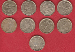 N° 46 - MONNAIES ESPAGNE SERIE 9 MONNAIES 5 CENTS DIFFERENTES - Collections