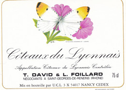 DEUX  ETIQUETTES   Neuves  THEME  Papillon   TBE - Schmetterlinge