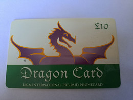 GREAT BRITAIN   10 POUND / DRAGON CARD     PREPAID USED    ** 12098** - Sonstige & Ohne Zuordnung