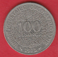 N° 52 - MONNAIE BANQUE CENTRALE DE L'AFRIQUE DE L'OUEST 100 FRANCS 1975 - Amérique Centrale