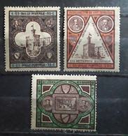 SAN MARINO SAINT MARIN 1894 , Palais Du Gouvernement,  Serie Yvert No 23 / 25 , Neufs * MH TB Cote 70 Euros - Unused Stamps